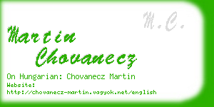 martin chovanecz business card